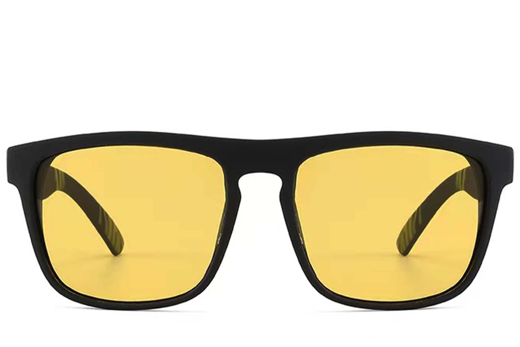 Aviator Black Plastic Polarized Sunglasses #BS2607-0713
