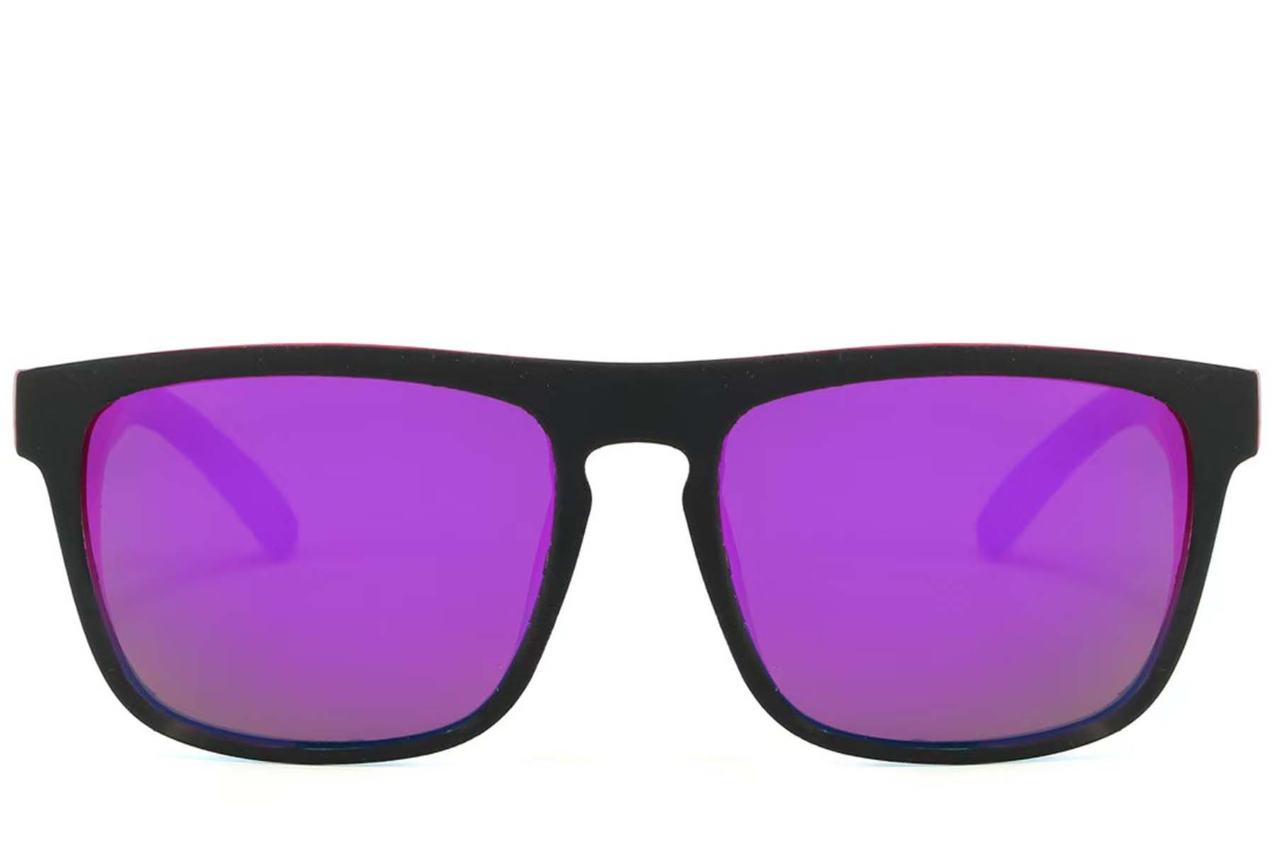 Aviator zwarte plastic gepolariseerde zonnebril #BS2607-0716