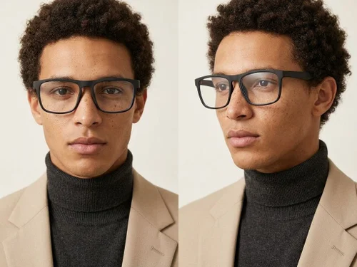 Lunettes aviateur en plastique noir #BS2607-0719