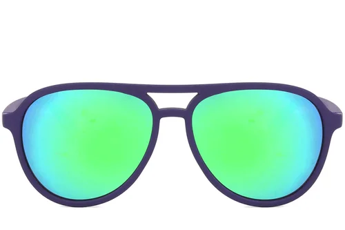 Lunettes de soleil polarisées Aviator en plastique violet #BS2607-0725