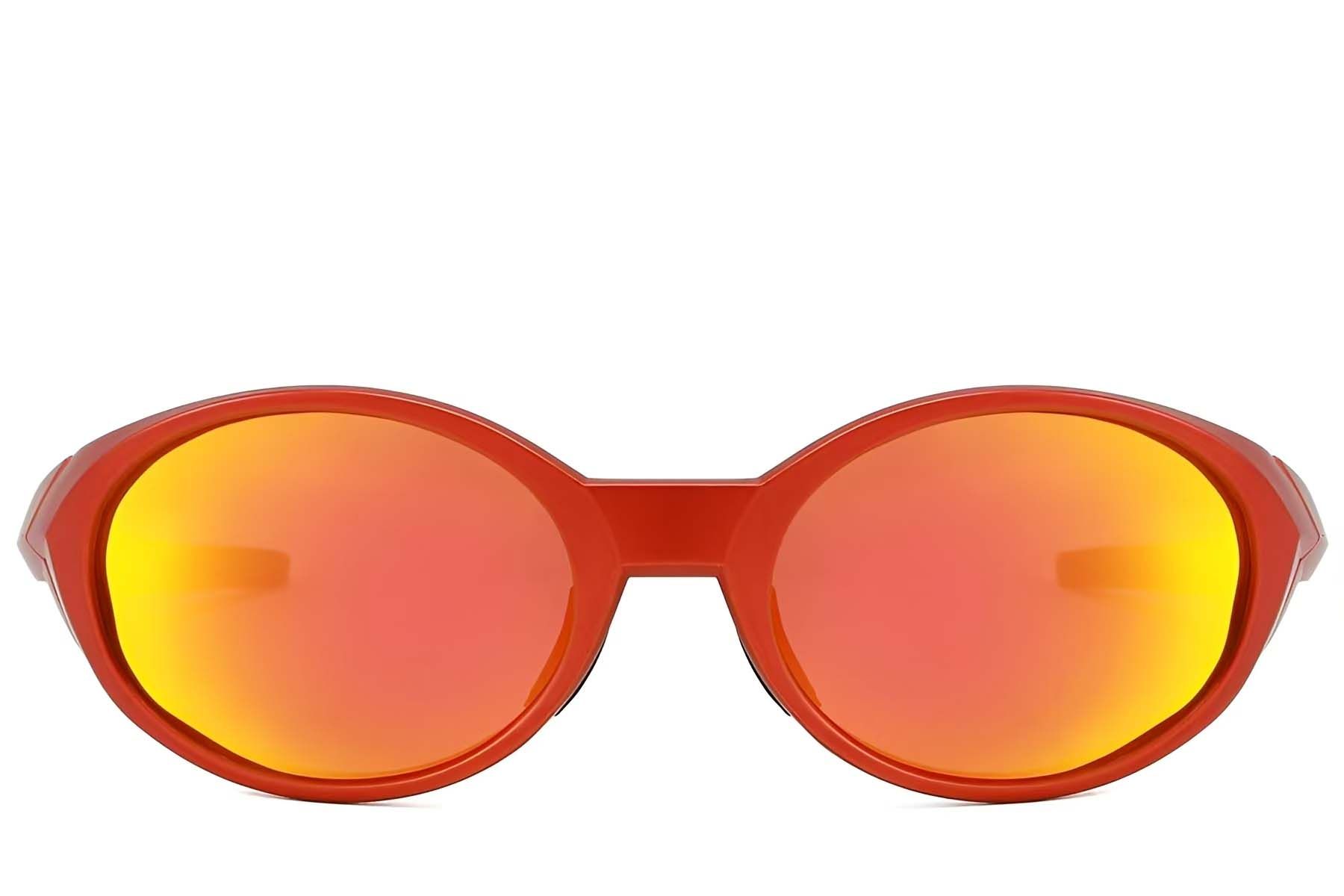 Oval Red Plastic Polarized Sunglasses #BS2607-0738