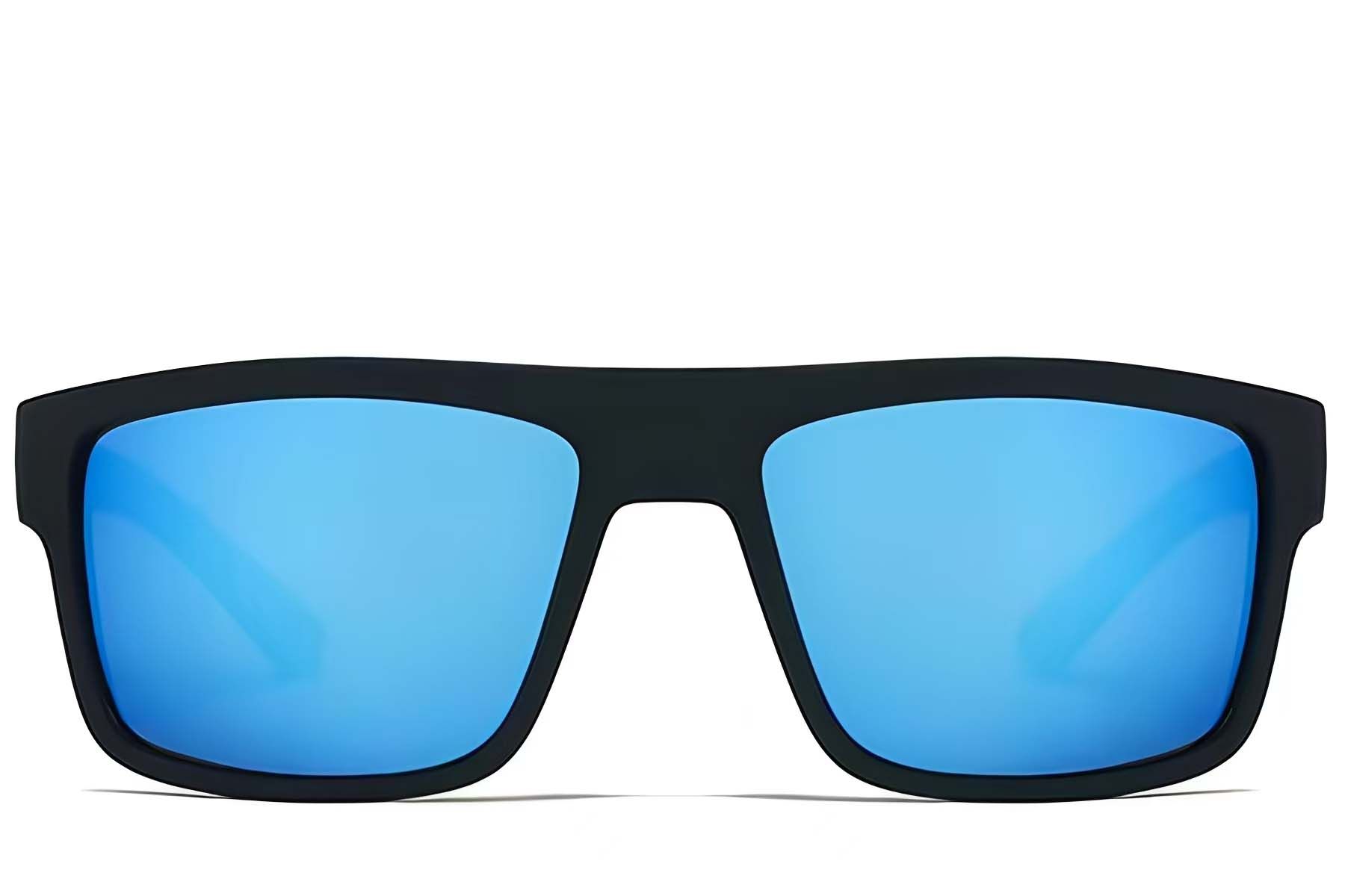 Aviator Black Plastic Polarized Sunglasses #BS2607-0741