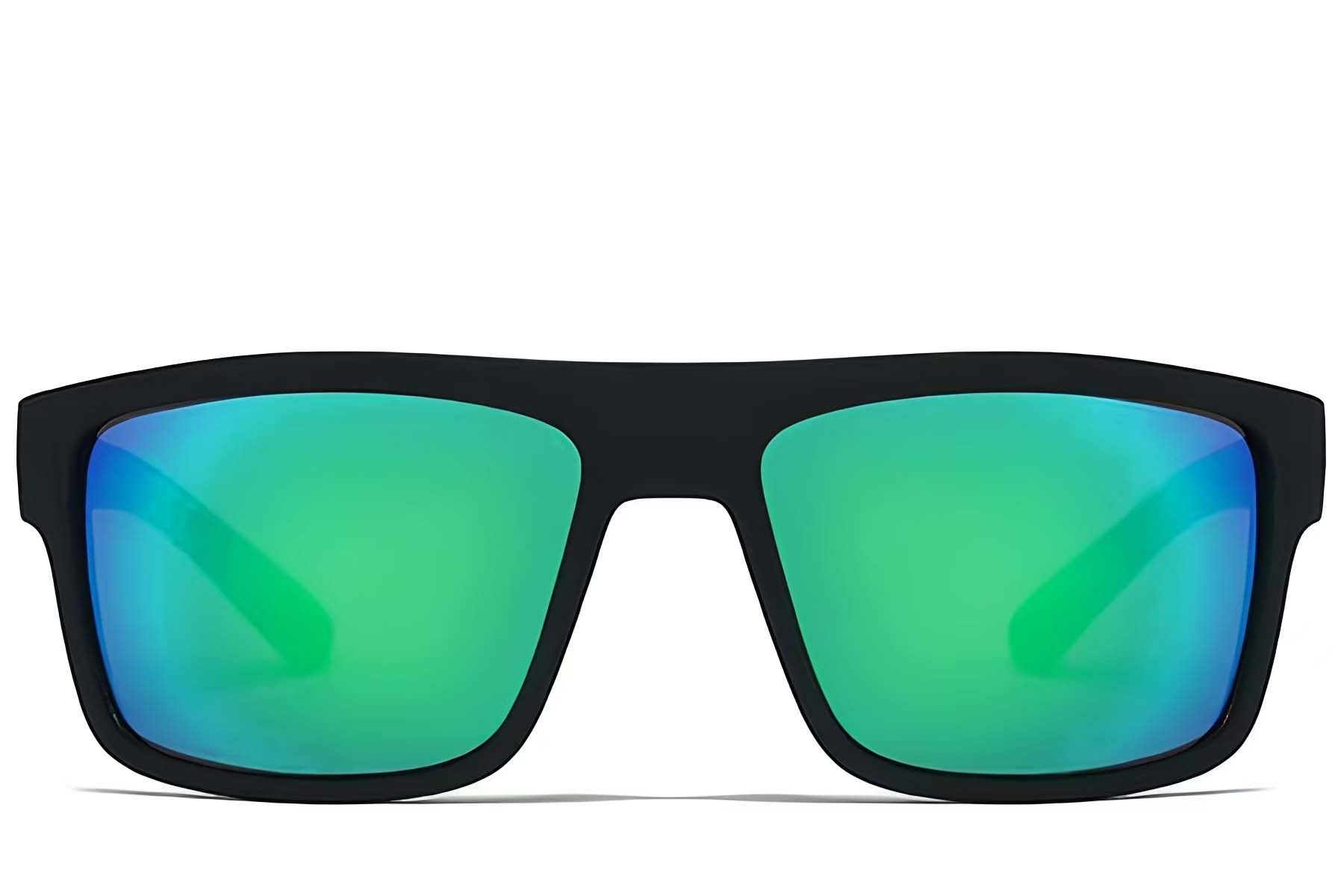 Aviator Black Plastic Polarized Sunglasses #BS2607-0742
