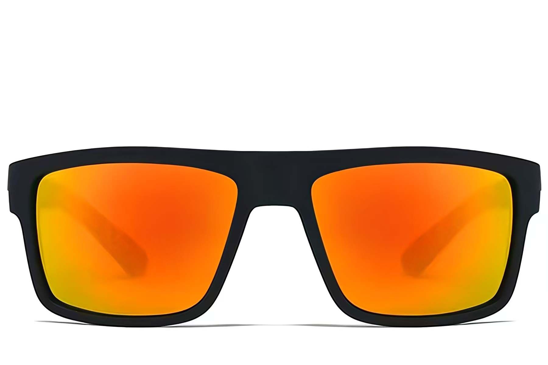 Aviator Black Plastic Polarized Sunglasses #BS2607-0743
