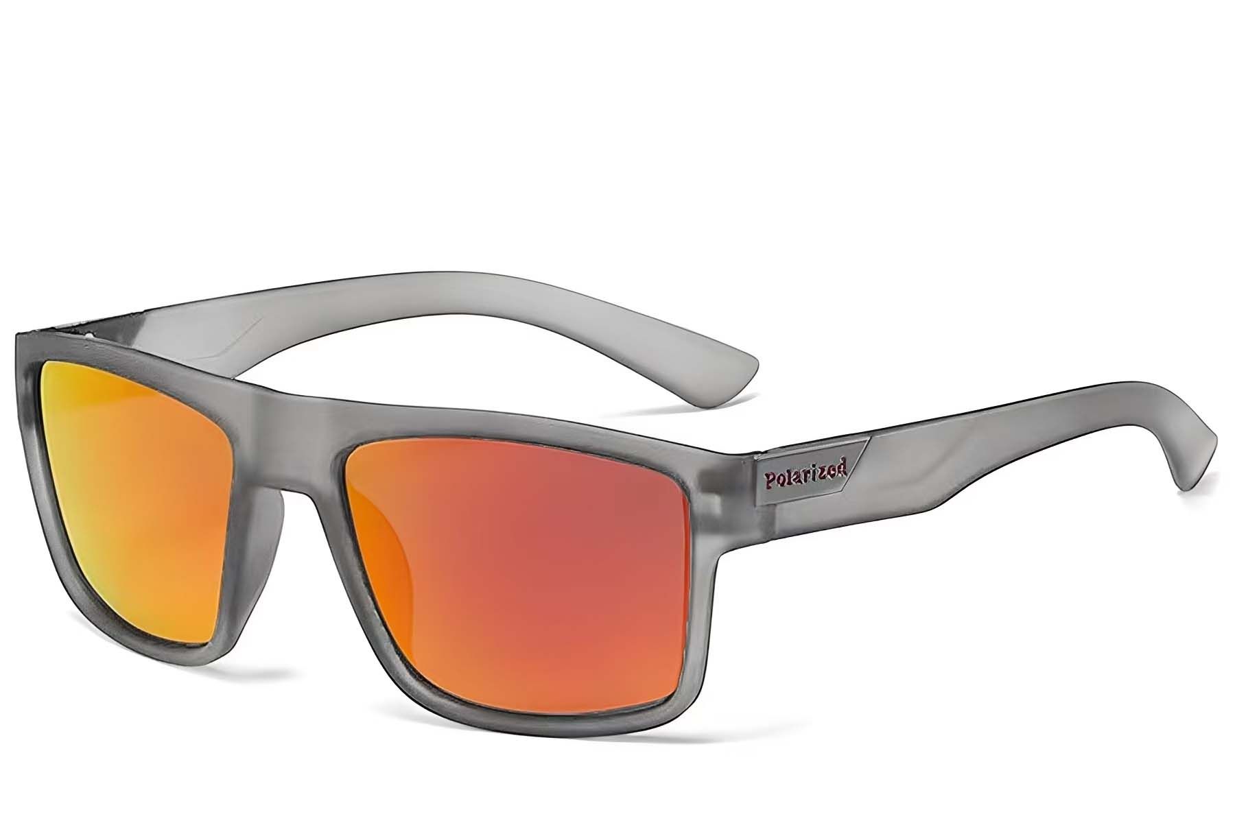 Aviator Grey Plastic Polarized Sunglasses #BS2607-0744