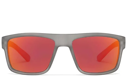 Lunettes de soleil polarisées Aviator en plastique gris #BS2607-0744