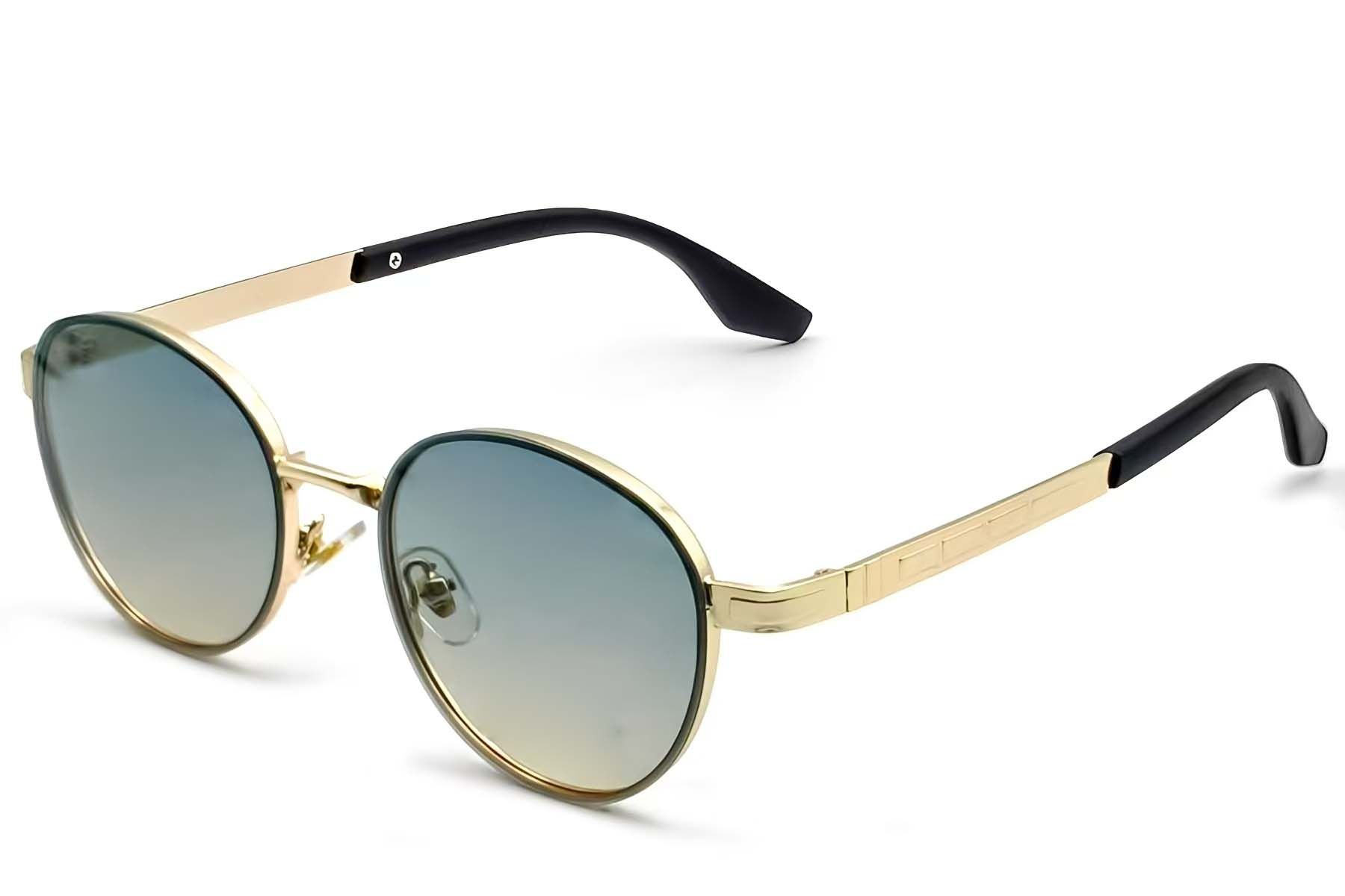 Oval Golden Metal Sunglasses #BS2607-0757