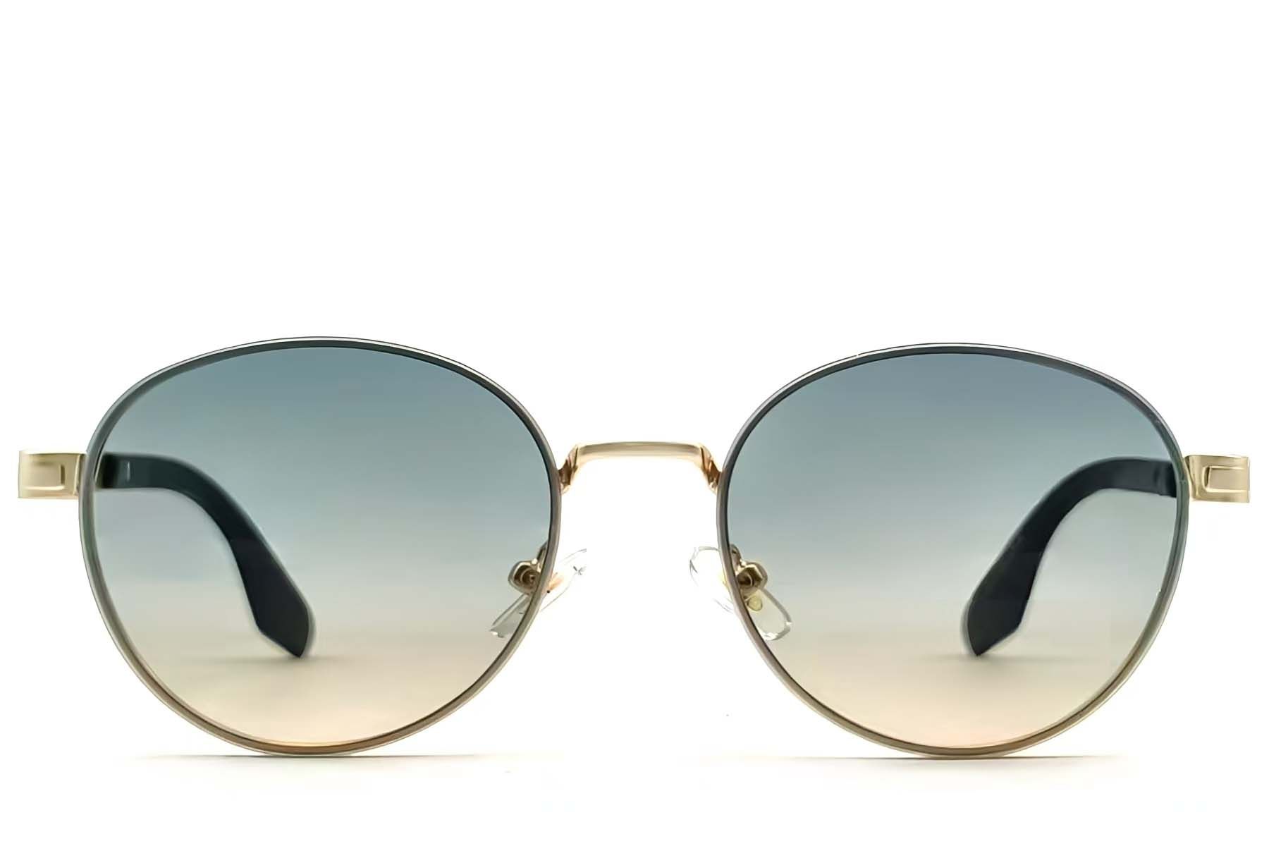 Oval Golden Metal Sunglasses #BS2607-0757