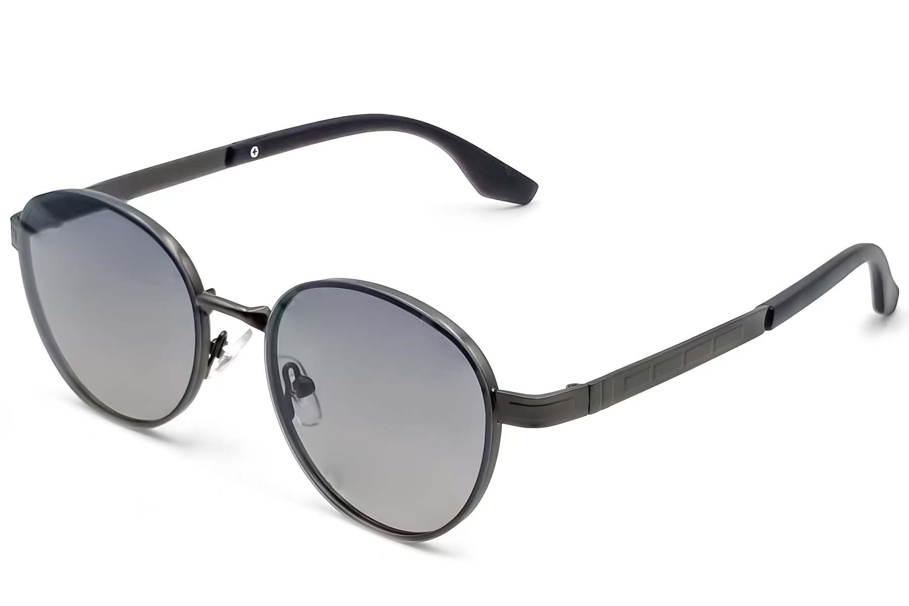 Oval Grey Metal Sunglasses #BS2607-0759