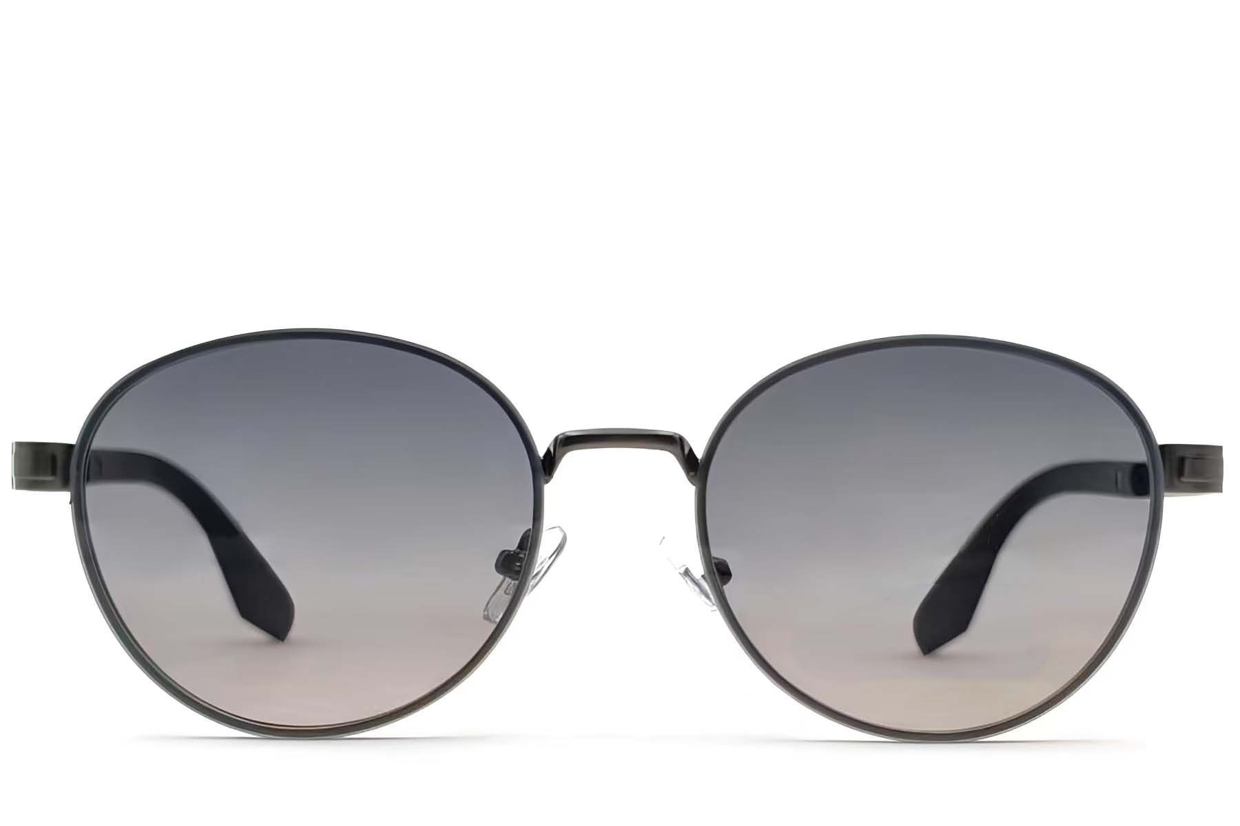 Oval Grey Metal Sunglasses #BS2607-0759