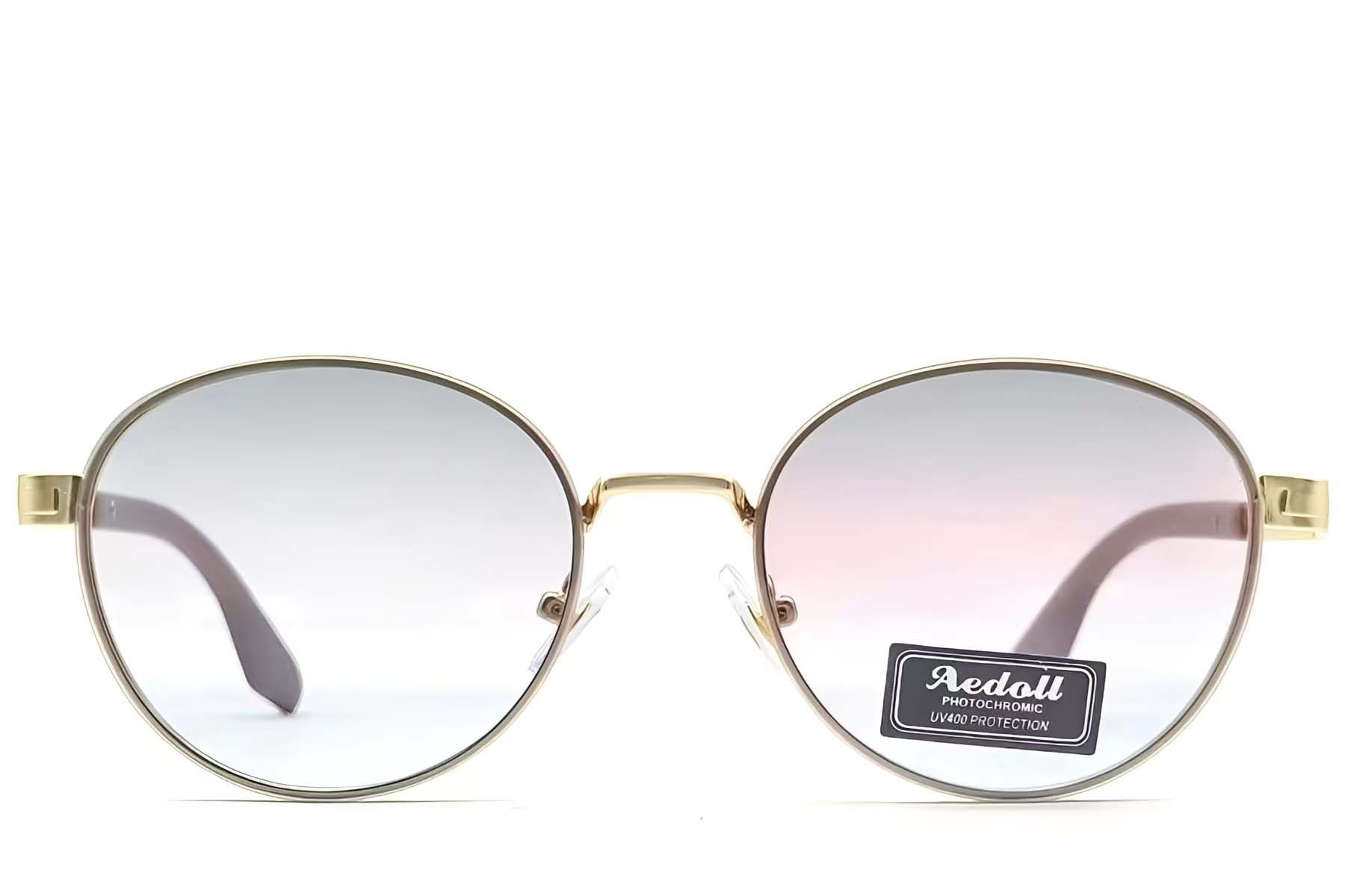 Oval Golden Metal Sunglasses #BS2607-0760