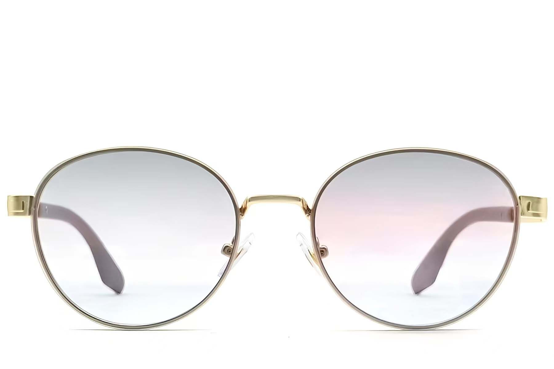 Oval Golden Metal Sunglasses #BS2607-0760