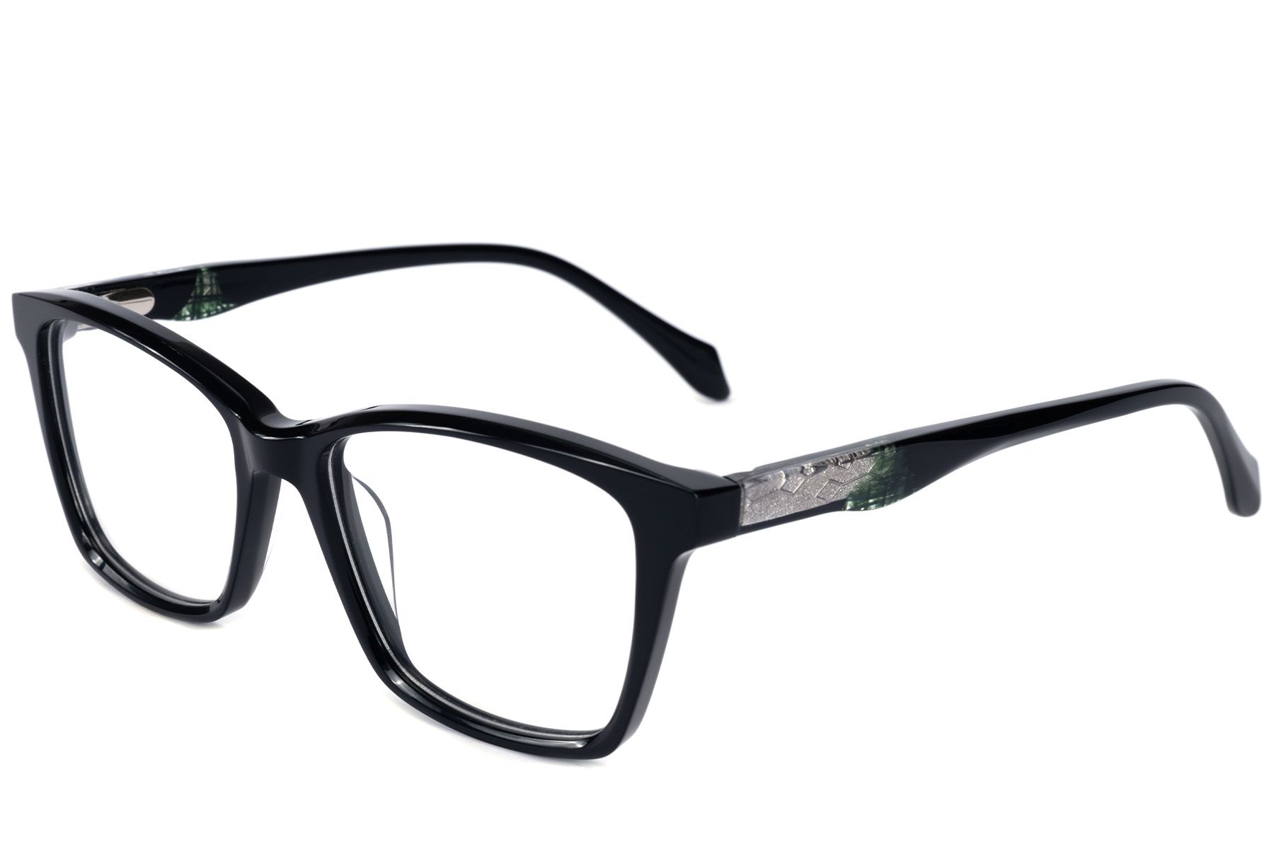 Bicchieri rettangolari in acetato nero #BS2607-0768