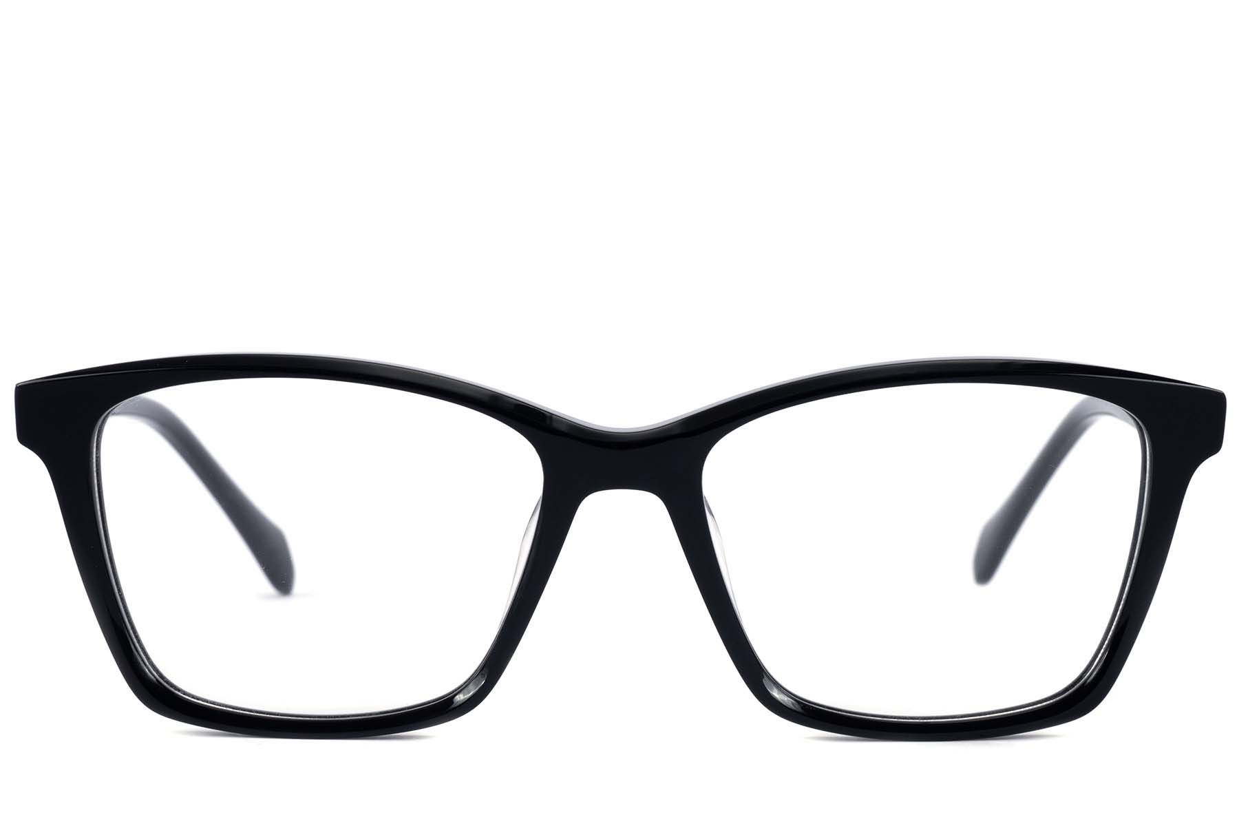 Vasos rectangulares de acetato negro #BS2607-0768