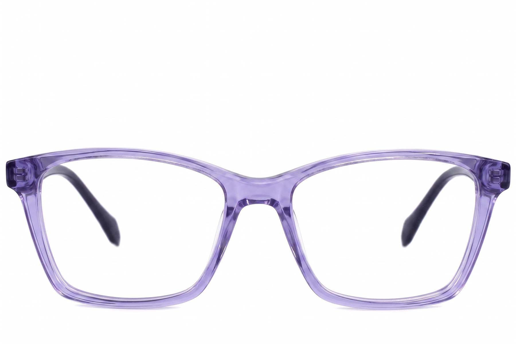 Lunettes rectangulaires en acétate violet #BS2607-0770