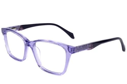 Lunettes rectangulaires en acétate violet #BS2607-0770