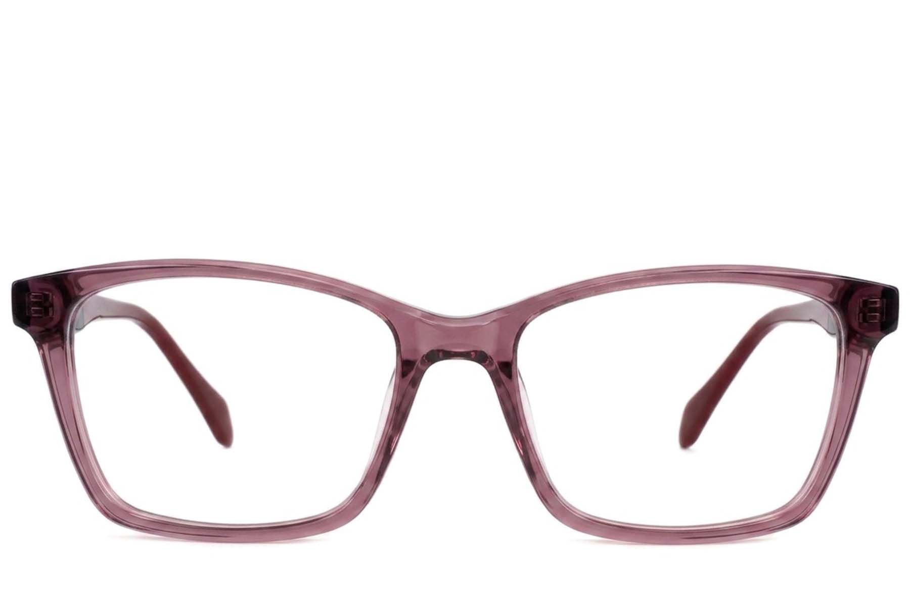 Rectangular Red Acetate Glasses #BS2607-0771