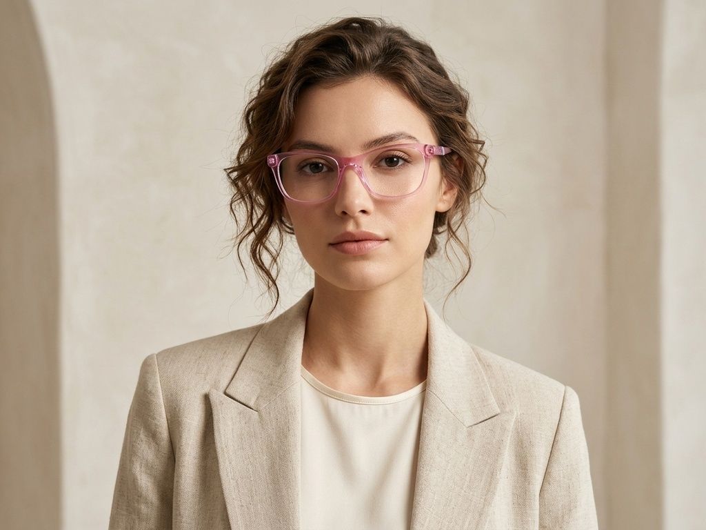 Lunettes en acétate rose papillon #BS2607-0774