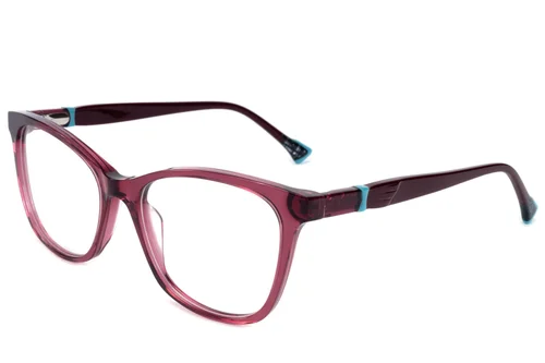 Lunettes papillon en acétate rouge #BS2607-0783