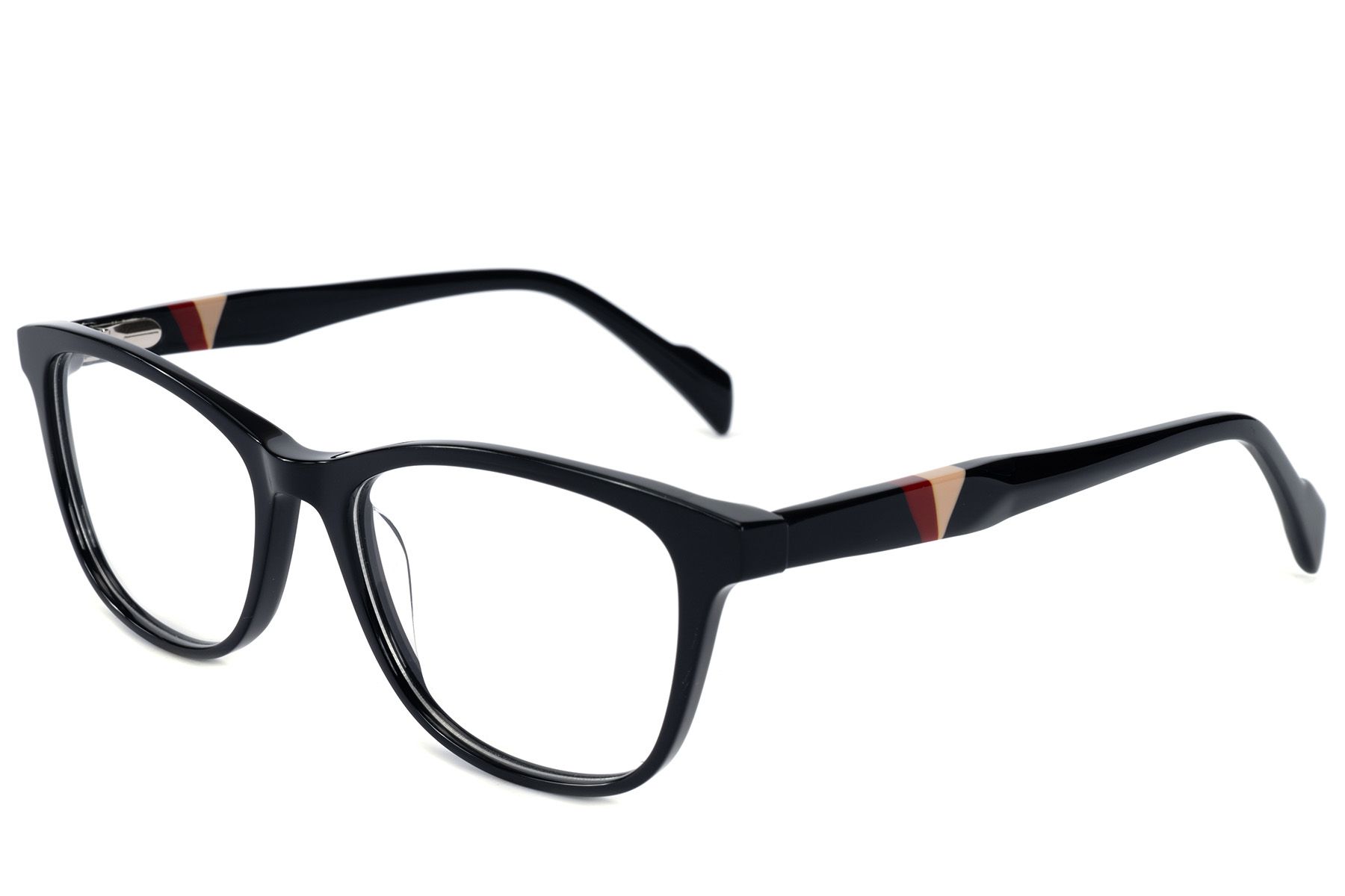 Occhiali in acetato nero a forma di farfalla #BS2607-0792