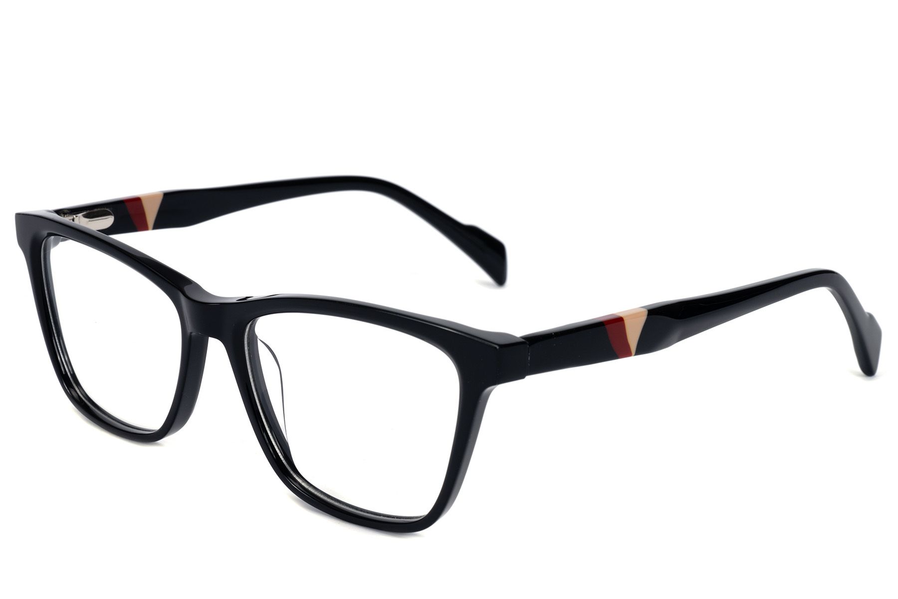 Occhiali in acetato nero con motivo a farfalla #BS2607-0797