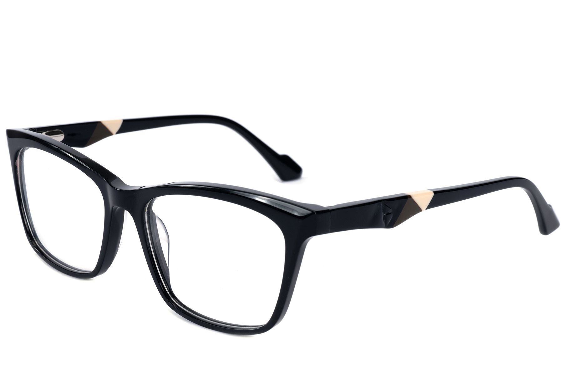Occhiali in acetato nero a forma di farfalla #BS2607-0802