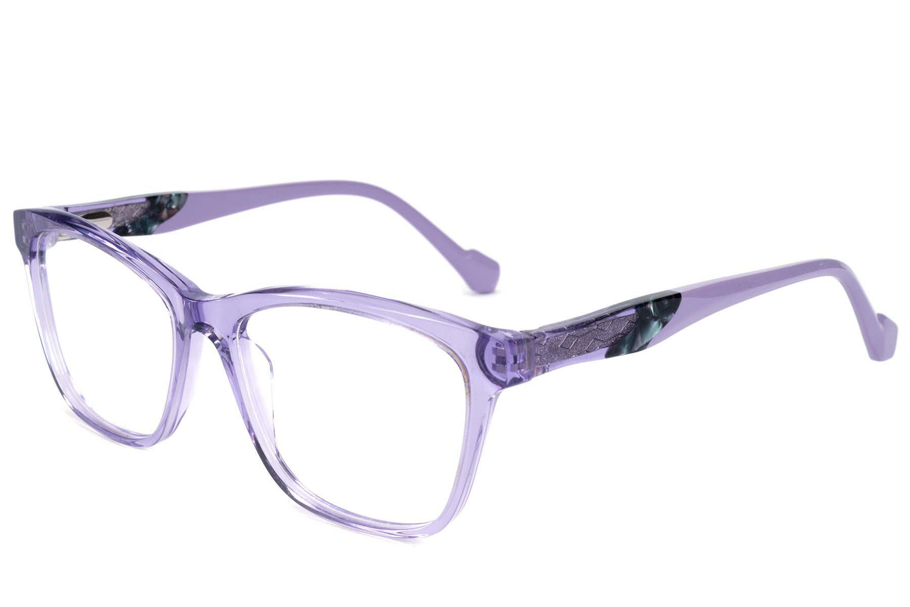 Schmetterlingsfarbene Acetatbrille in Lila #BS2607-0815