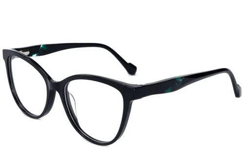 Lunettes papillon en acétate noir #BS2607-0817