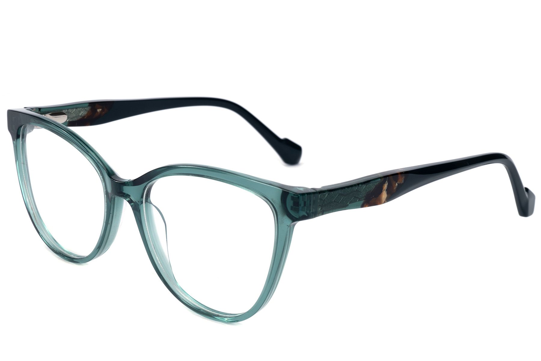 Occhiali in acetato verde farfalla #BS2607-0818
