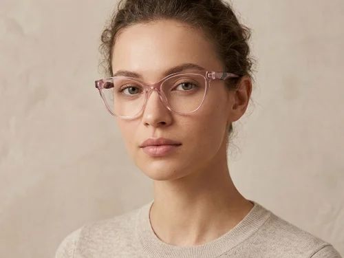 Lunettes en acétate rose papillon #BS2607-0819