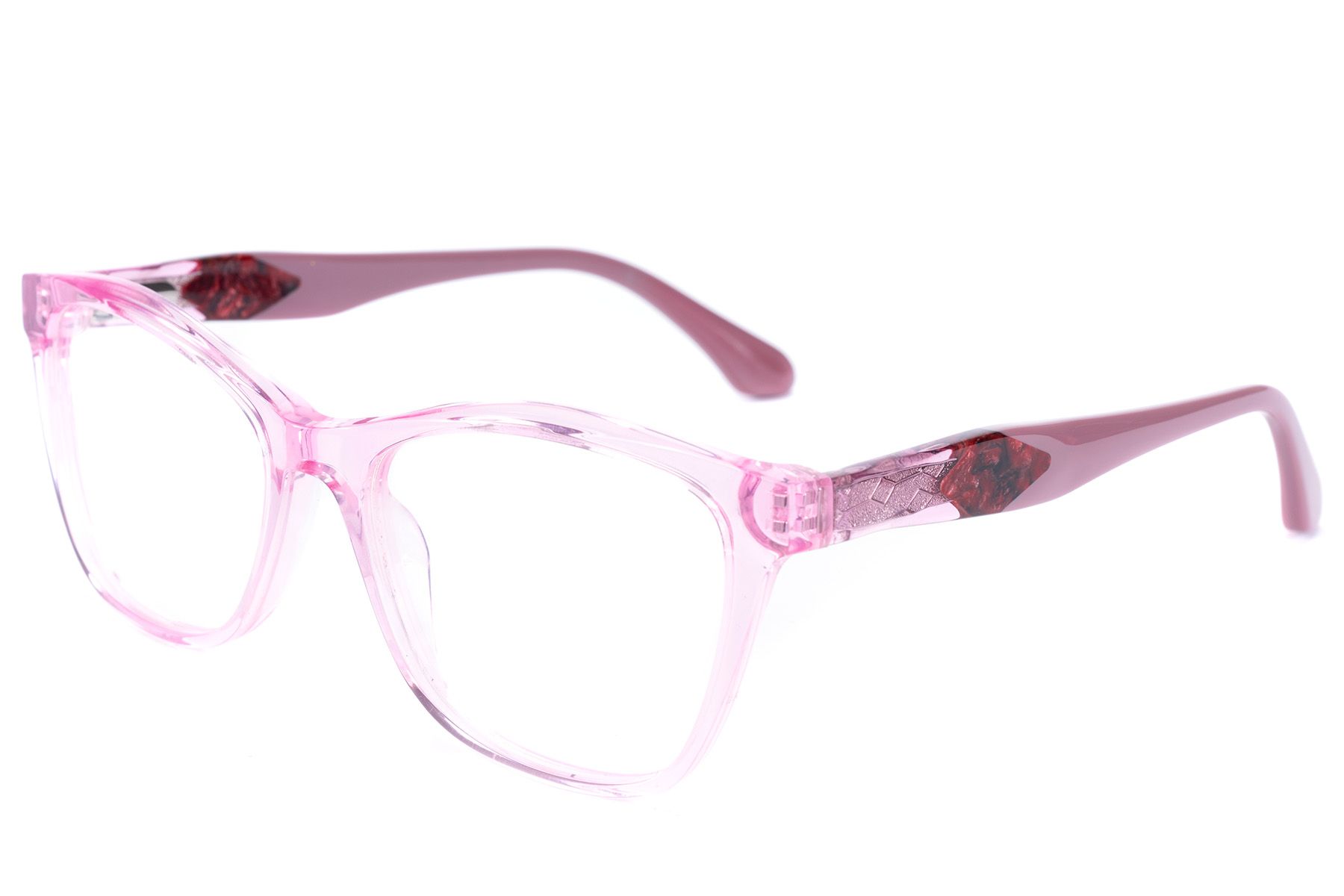 Occhiali in acetato rosa farfalla #BS2607-0823