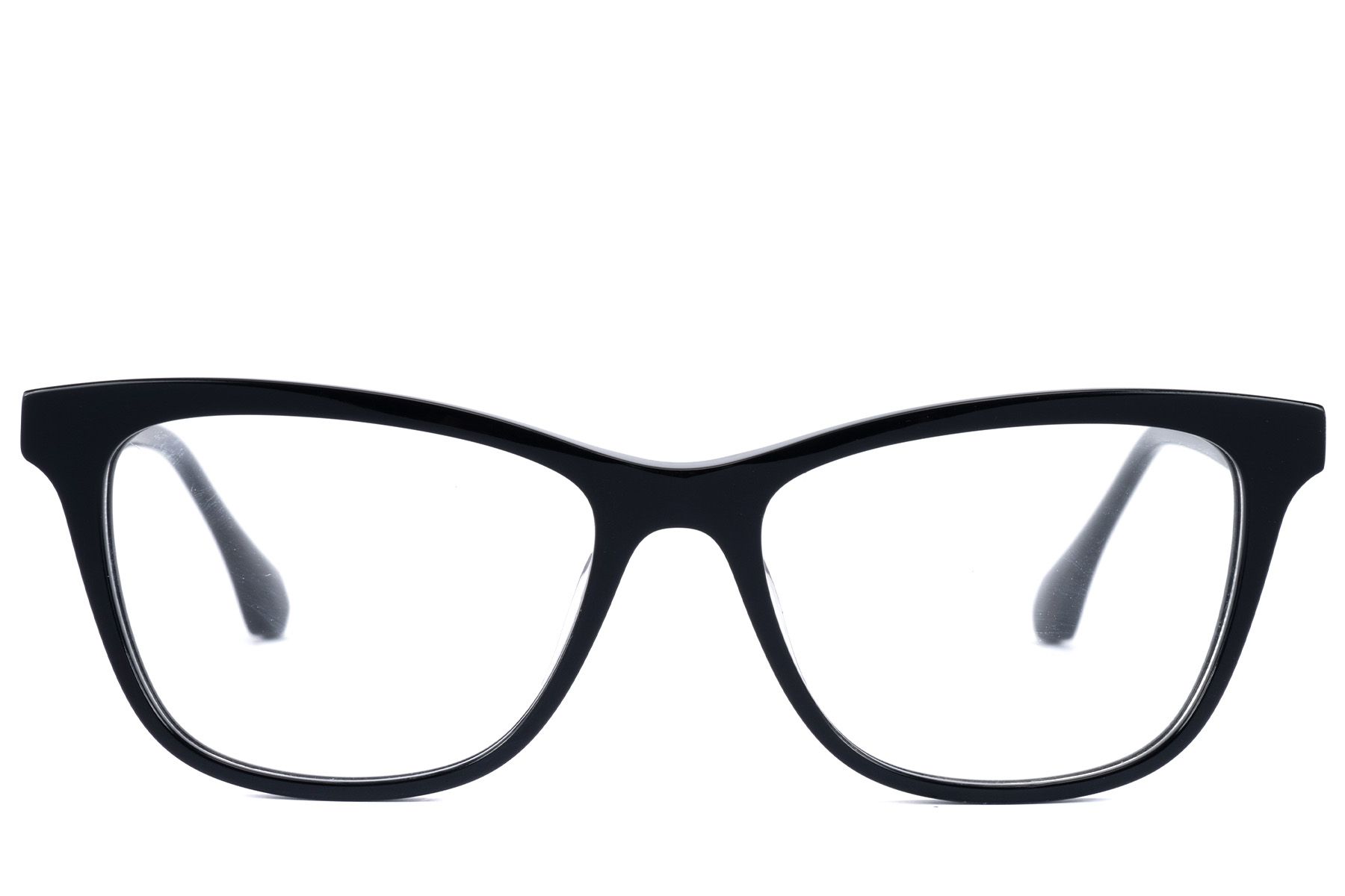 Schmetterlingsbrille aus schwarzem Acetat #BS2607-0831