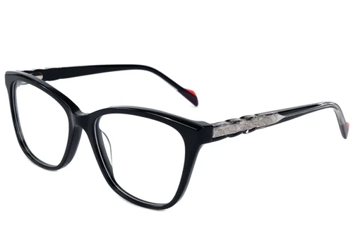 Lunettes papillon en acétate noir #BS2607-0841