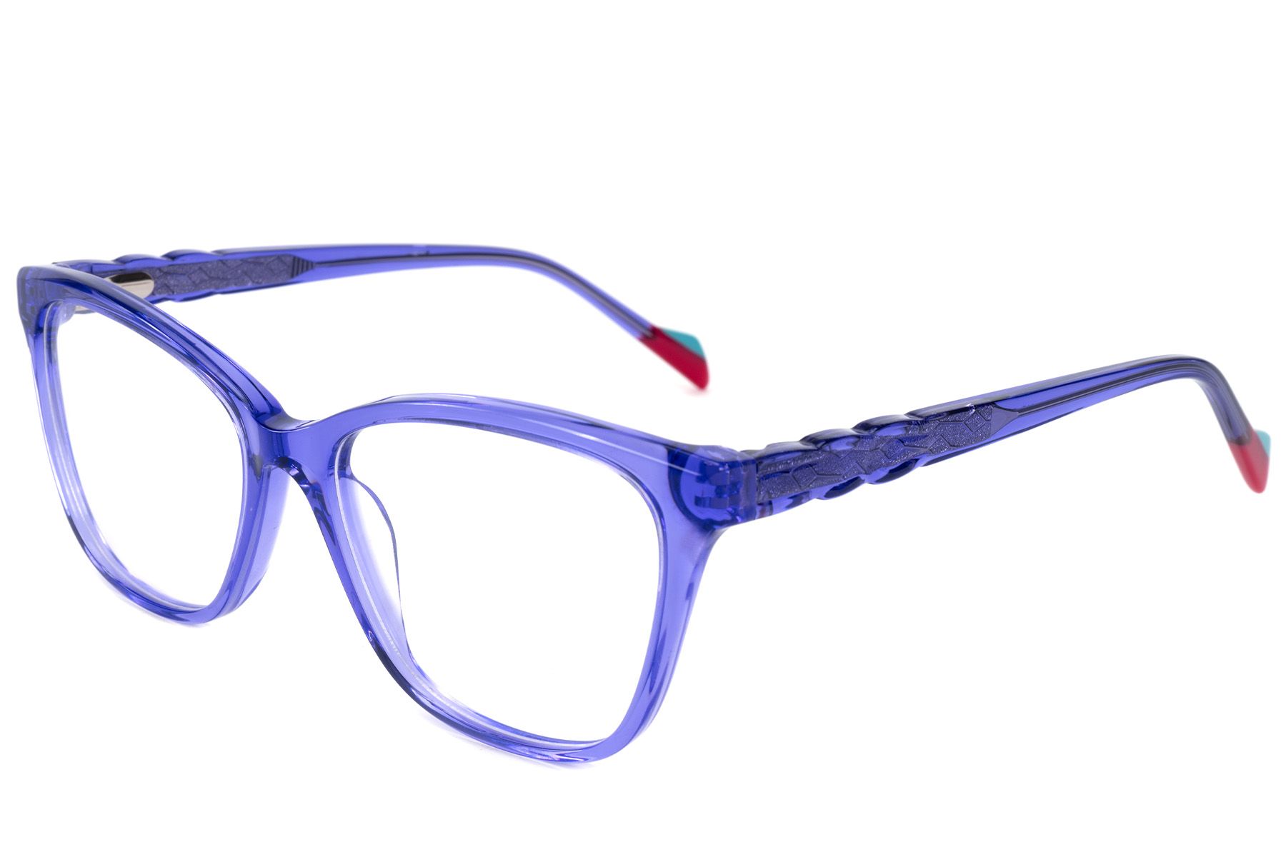 Occhiali in acetato blu farfalla #BS2607-0844
