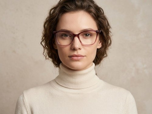 Lunettes papillon en acétate rouge #BS2607-0852