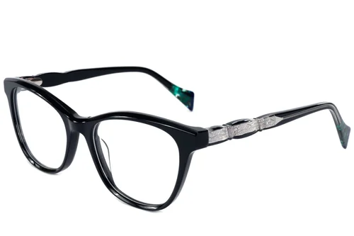 Lunettes papillon en acétate noir #BS2607-0860