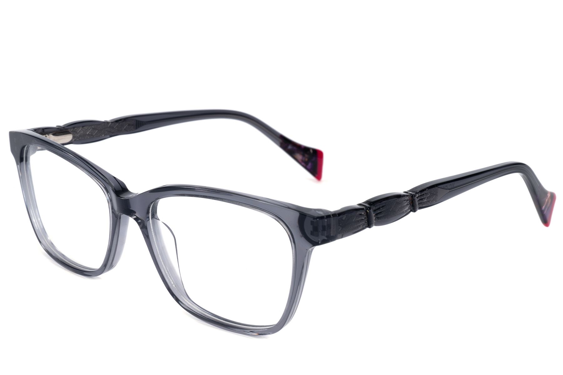 Occhiali in acetato grigio farfalla #BS2607-0865
