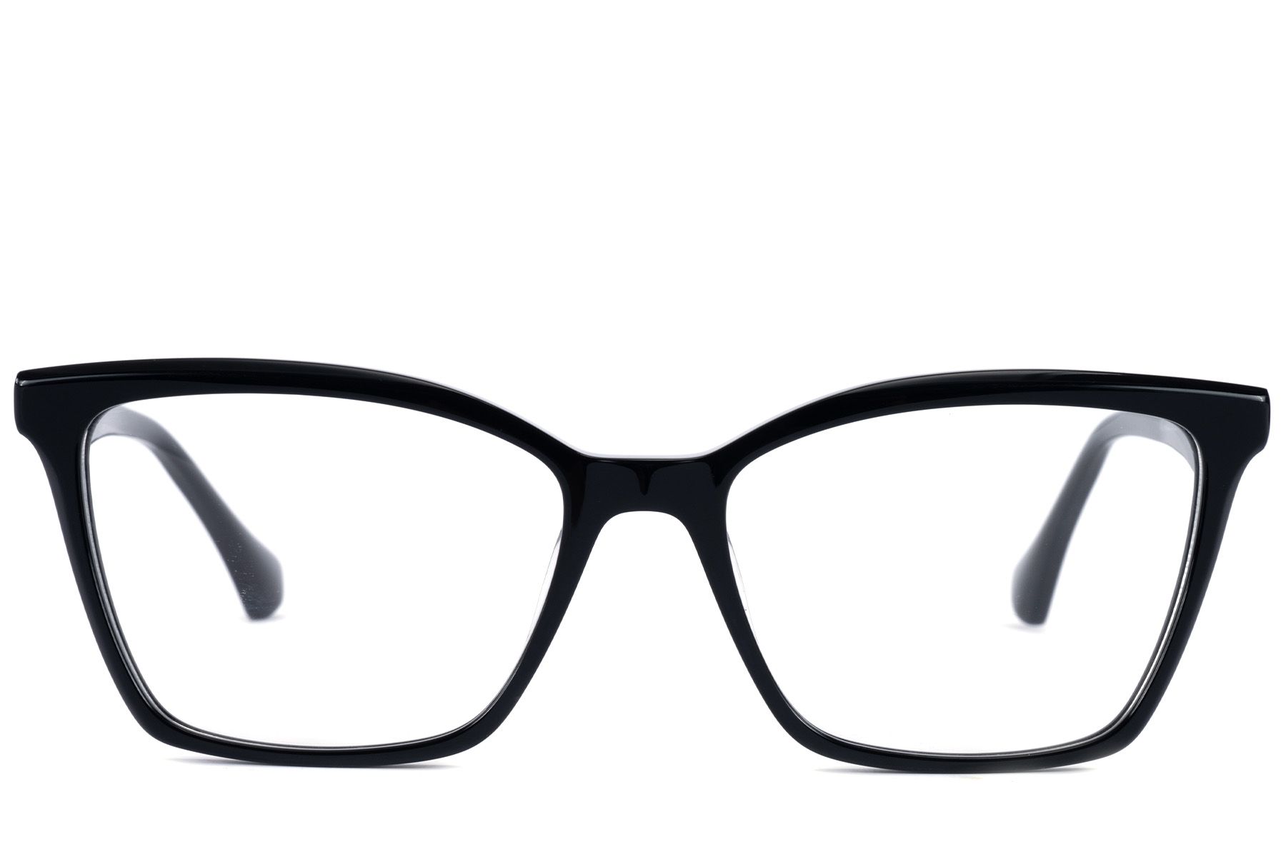 Occhiali in acetato nero a forma di farfalla #BS2607-0868