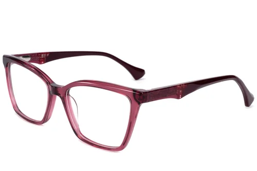 Lunettes papillon en acétate rouge #BS2607-0872