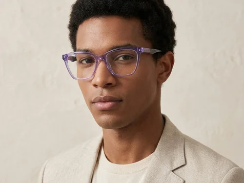 Lunettes papillon en acétate violet #BS2607-0875