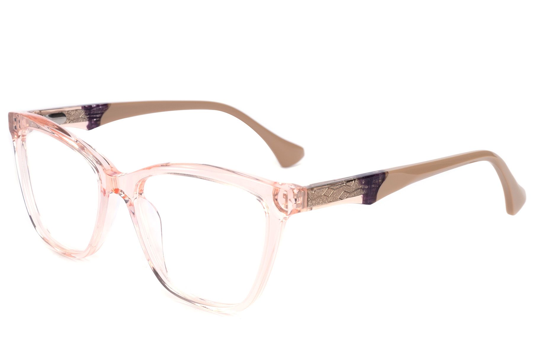 Occhiali in acetato arancione con motivo a farfalla #BS2607-0876
