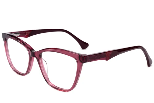 Lunettes papillon en acétate rouge #BS2607-0877