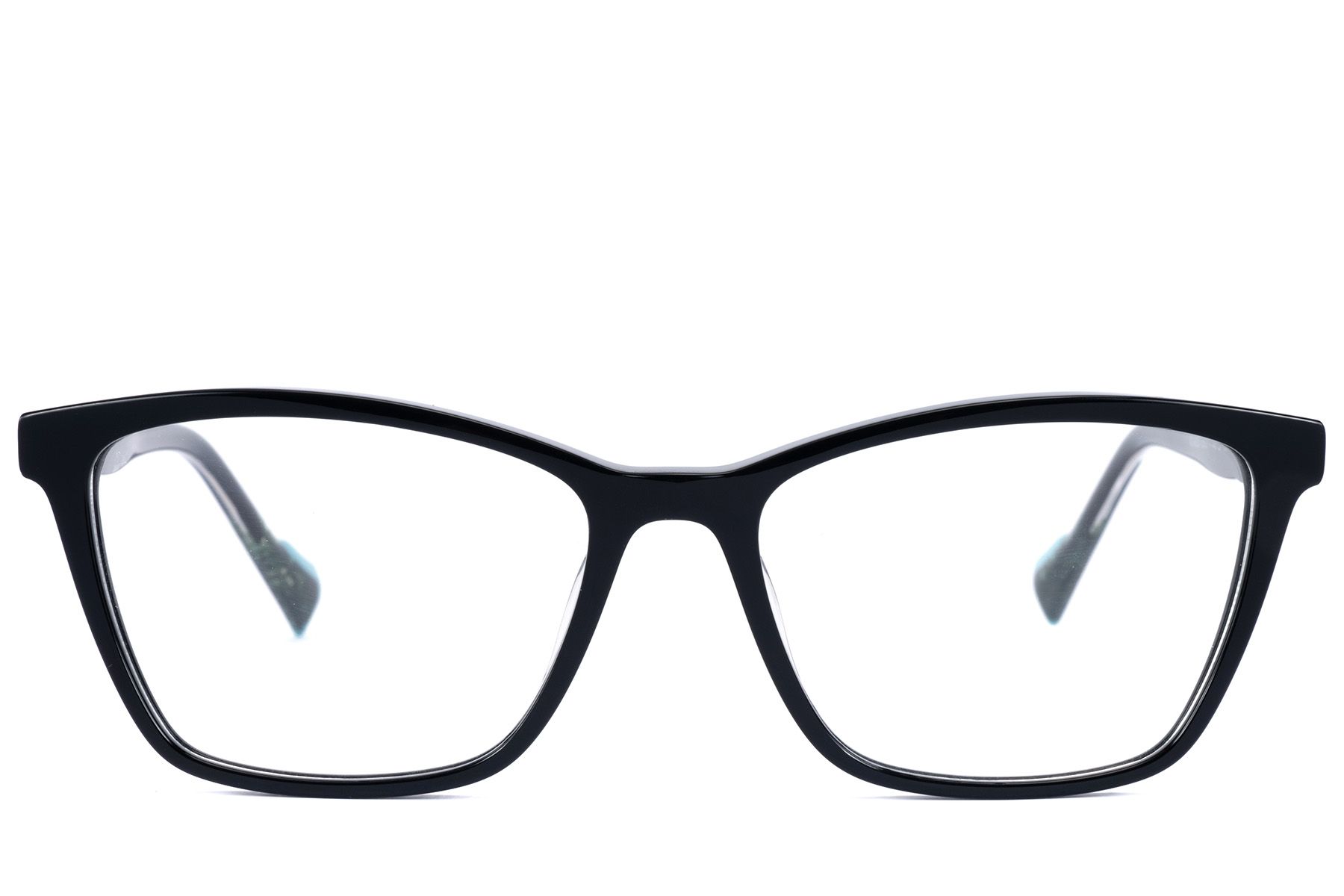 Occhiali in acetato nero a forma di farfalla #BS2607-0883
