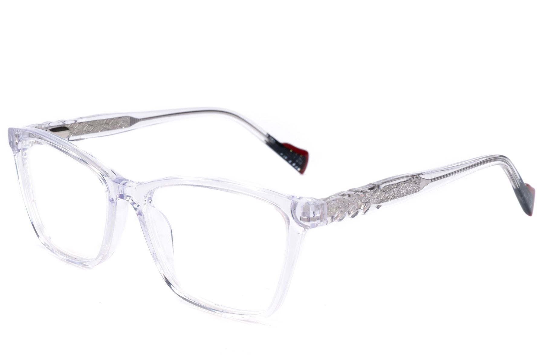 Occhiali in acetato trasparente a forma di farfalla #BS2607-0885
