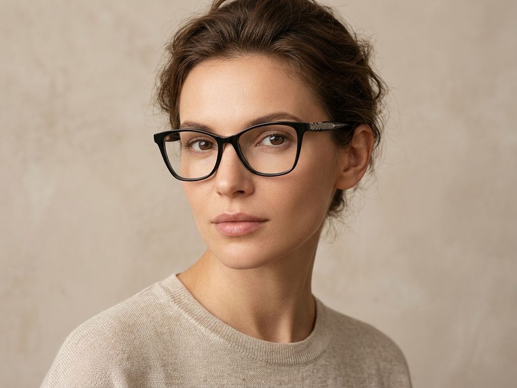 Butterfly Black Acetate Glasses #BS2607-0888