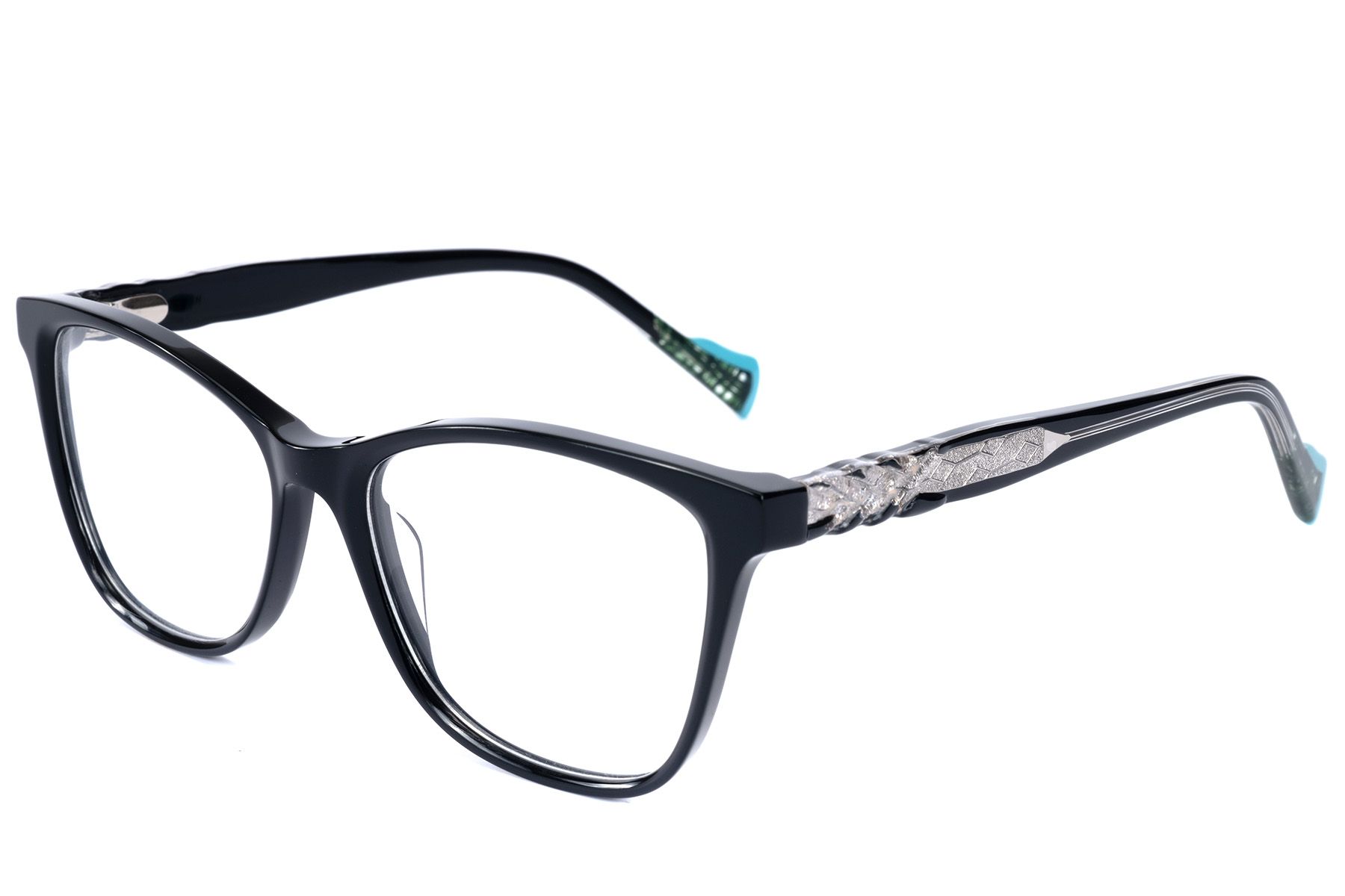 Butterfly Black Acetate Glasses #BS2607-0888