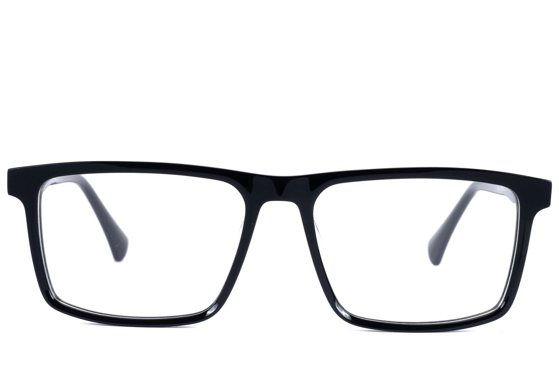 Rectangular Black Acetate Glasses #BS2607-0903
