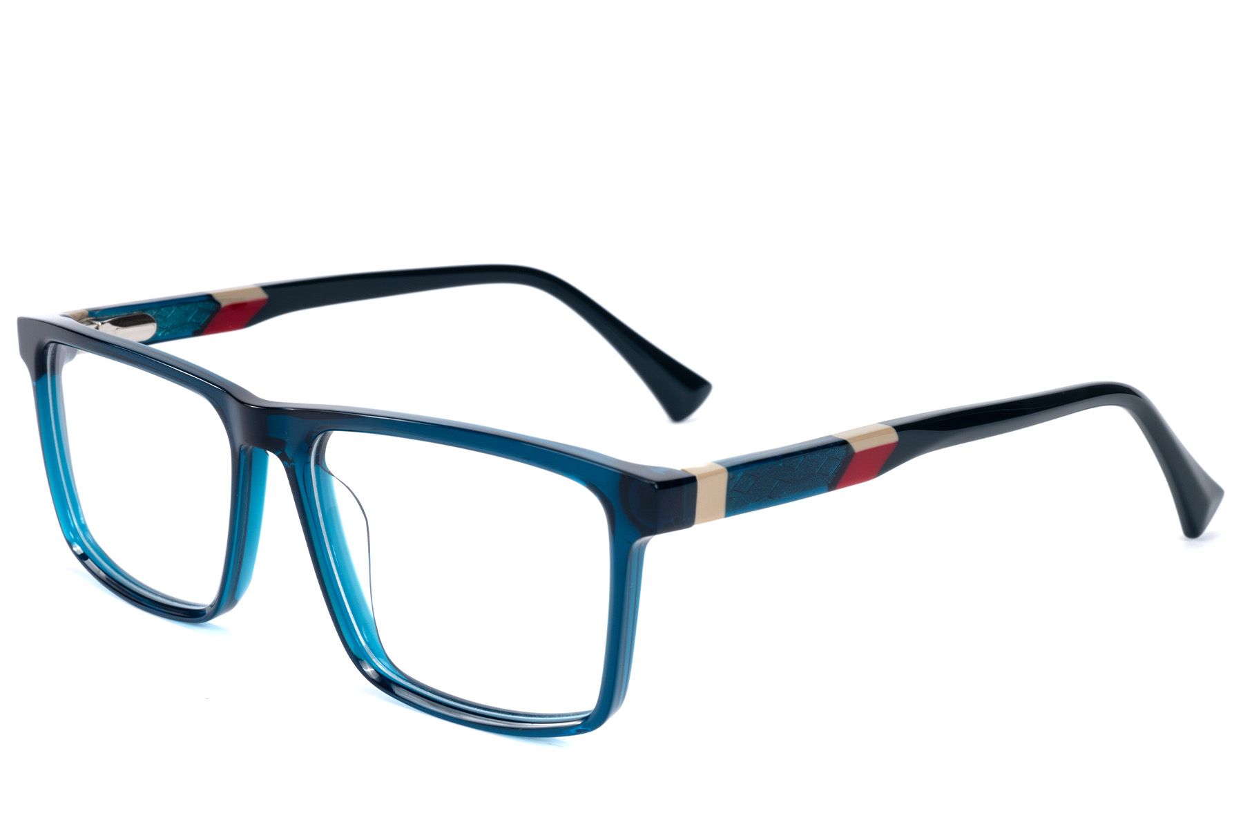 Bicchieri rettangolari in acetato blu #BS2607-0904