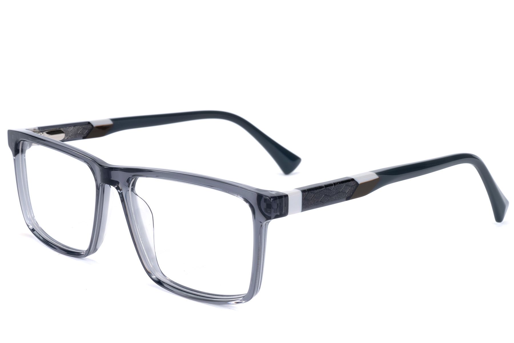 Bicchieri rettangolari in acetato grigio #BS2607-0906