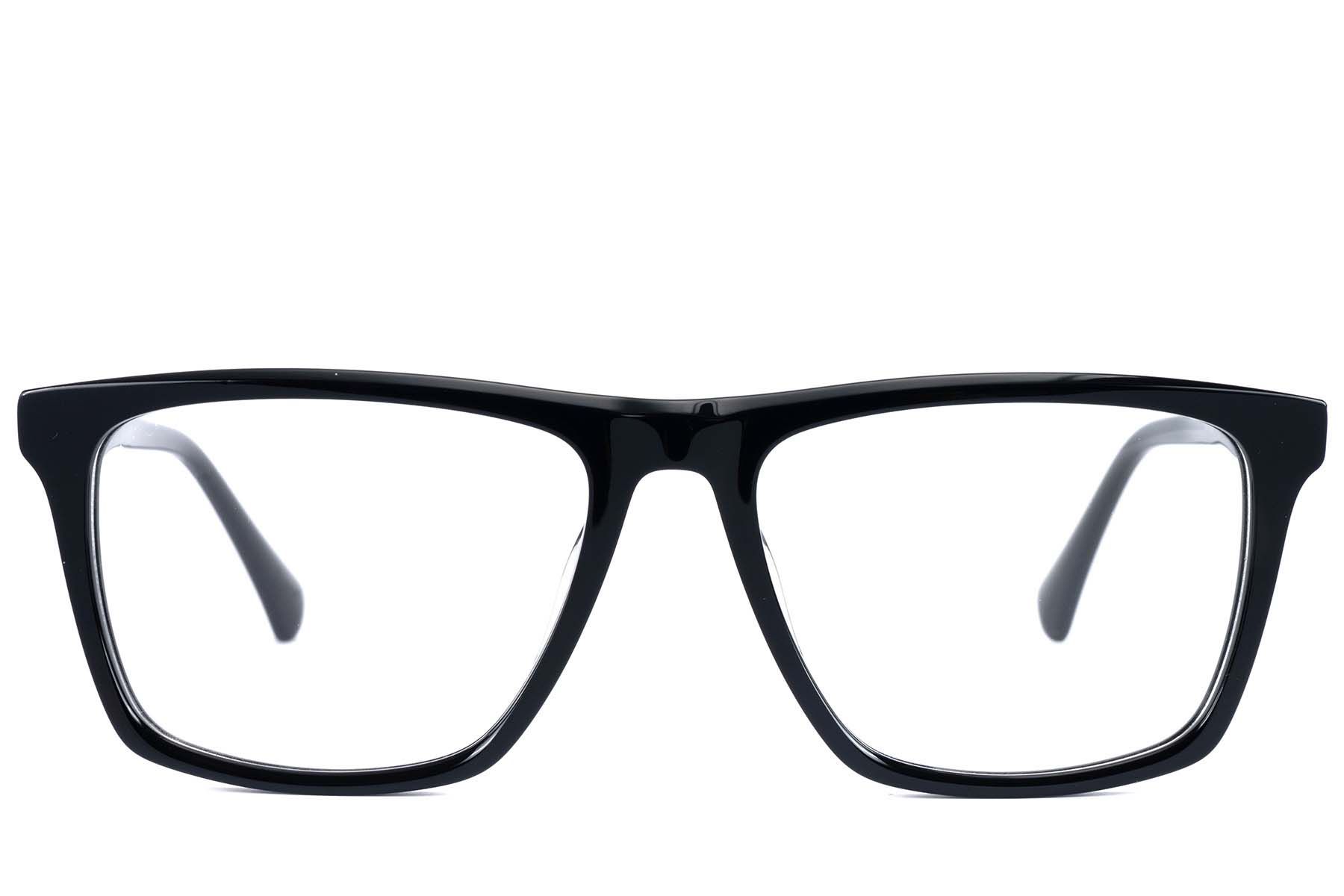 Rectangular Black Acetate Glasses #BS2607-0908